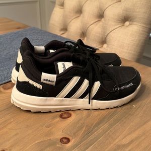 Black and white womens adidas shoes